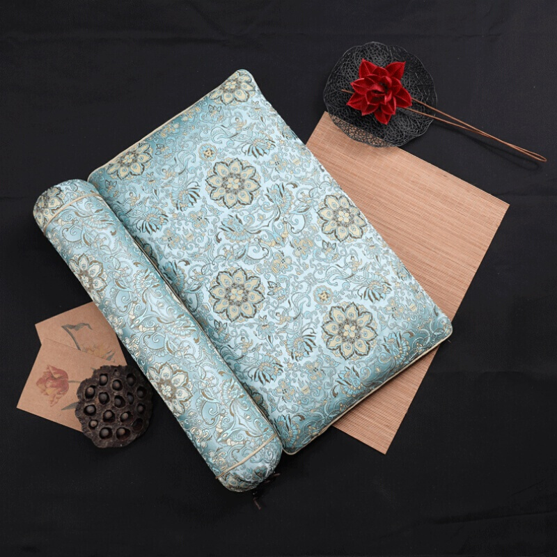 维康源七木健康枕七木健康枕 颈椎枕 新款苦荞麦决明子9味枕芯锦缎