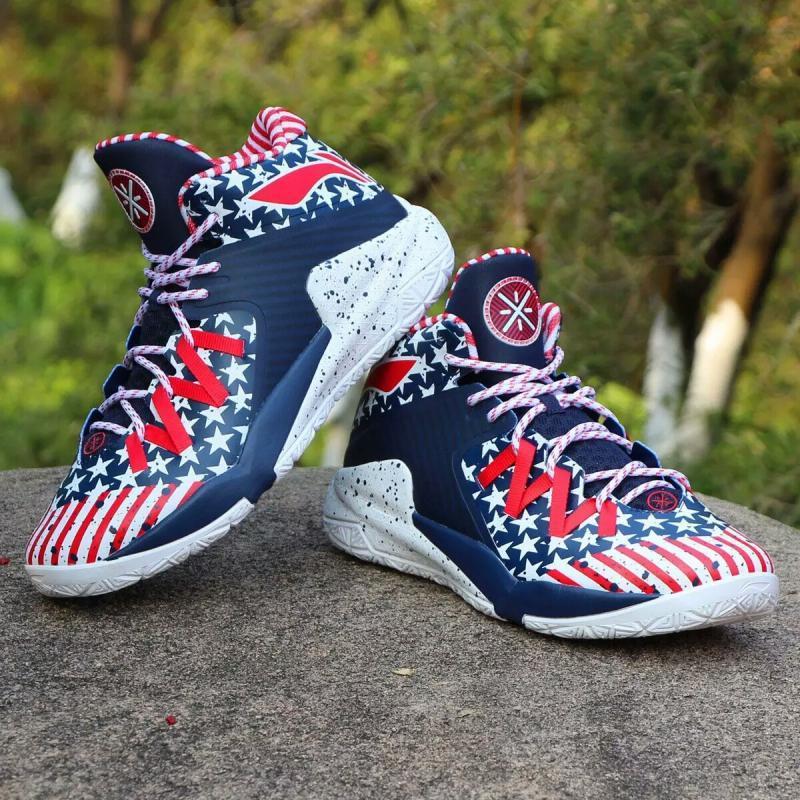 李宁篮球鞋男鞋2018春秋季新款男子韦德之道队尚4高帮篮球鞋abal007a