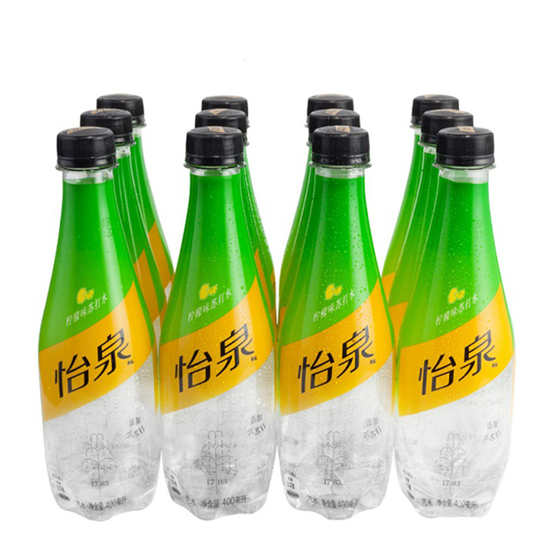 怡泉 Schweppes 柠檬味 苏打水 汽水饮料 零糖零卡 400ml*12瓶 整箱装 可口可乐出品