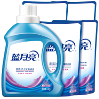 蓝月亮洗衣液组合去渍除菌薰衣草洁净洗衣液2kg*瓶+1kg*4袋