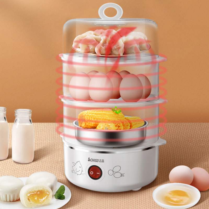 志高(CHIGO)志高煮蛋器家用电蒸锅多功能早餐煮蛋机电热饭盒ZDQ210高清大图