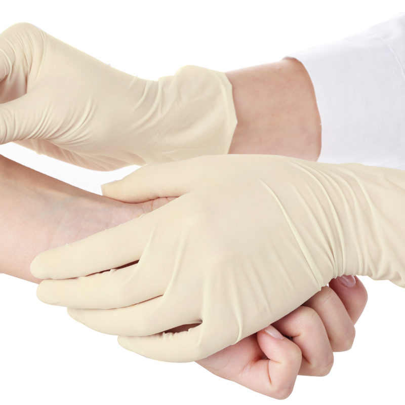 乳胶手套s英科一次性乳胶手套乳胶橡胶手套洗碗耐用家用防水宠物护理