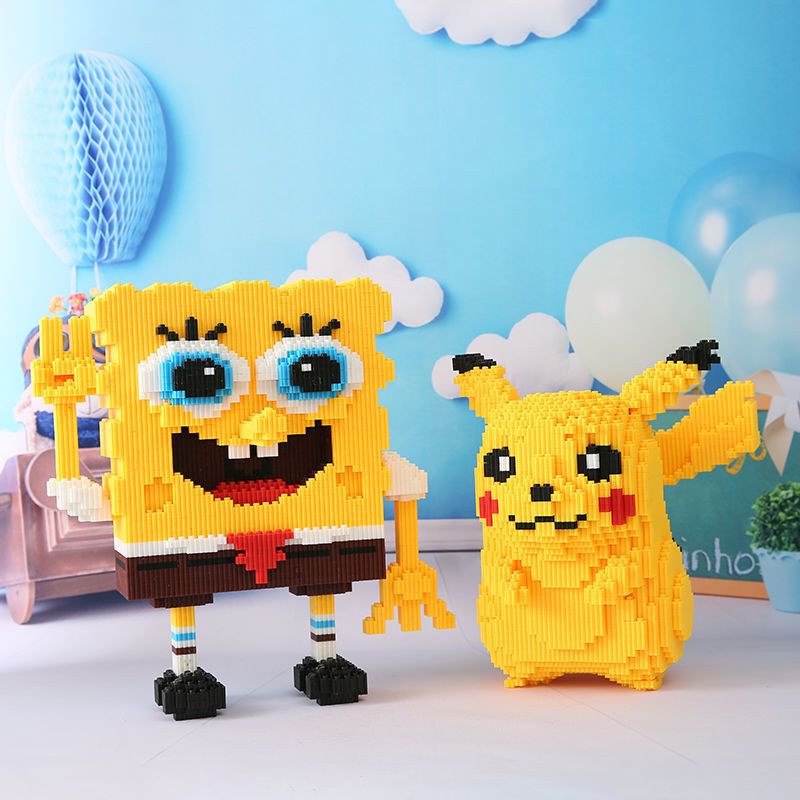 拼插小颗粒拼装积木玩具生日礼物兼容乐高手工创意模型超大红玛丽6601