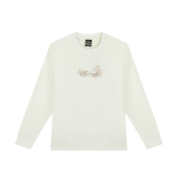 361°运动卫衣女新款套头卫衣宽松舒适上衣562444007A 3XL 羽白