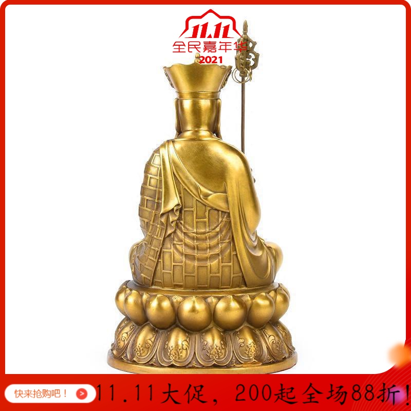 地藏菩萨 地藏佛像纯铜坐莲戴宝冠度化罪孽大愿菩萨_499
