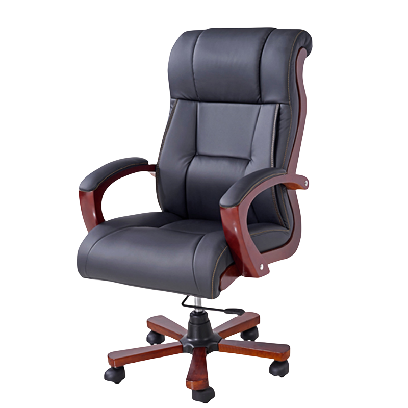 怡卓欧老板椅滑轮把高清大图