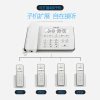 飞利浦(PHILIPS)无绳电话机 无线座机 子母机 办公家用 中文菜单 双免提 扩展子机 DCTG192白色