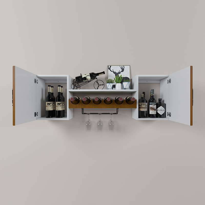 玻璃酒柜壁挂闪电客创意红酒架挂墙吊柜墙挂式储物柜餐厅置物架墙上酒