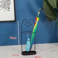 猫铁艺家用雨伞架挂折叠伞收纳架放伞桶伞架子酒店大堂_9_602_170 10个起拍特价黑色