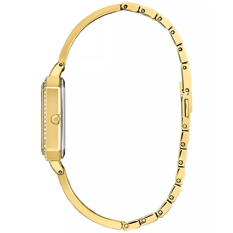 光动能矩形女款水晶金表女手表mm防水米潮流日韩表高清大图