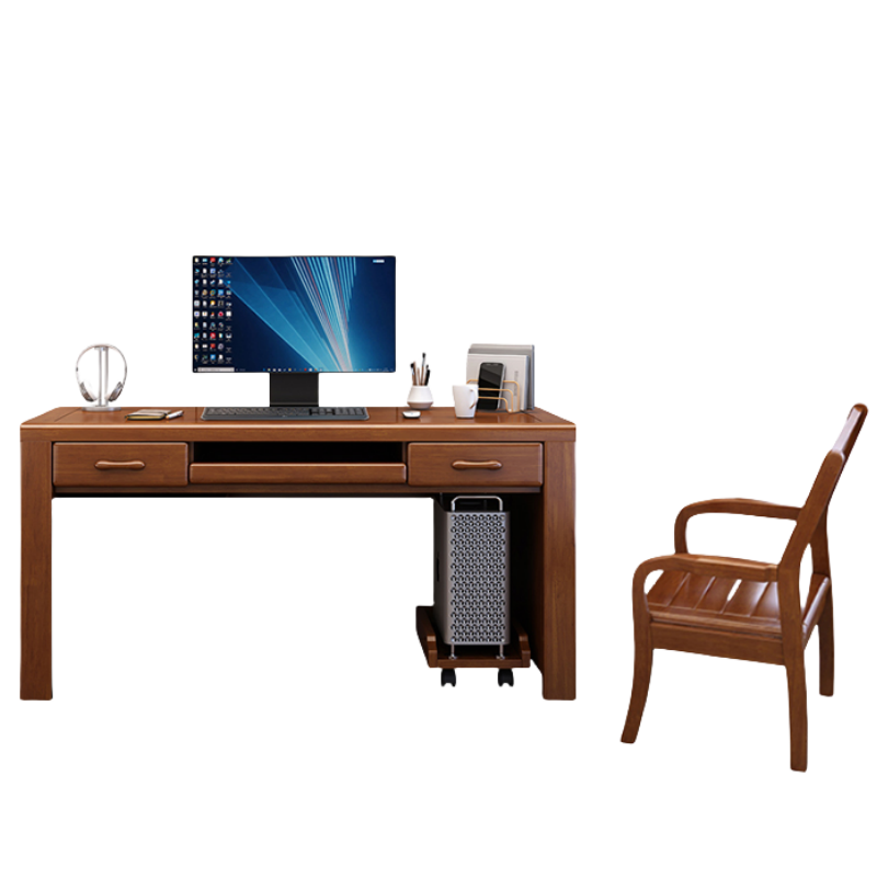 铭思达电脑桌1.35米含椅套高清大图