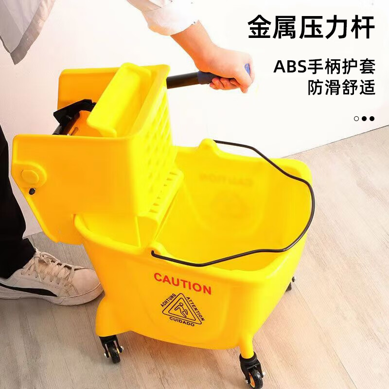 科力邦(Kelibang)拖把清洁车 KB1304 20L下压式单桶榨水车 商用加厚拖把桶 1个装高清大图