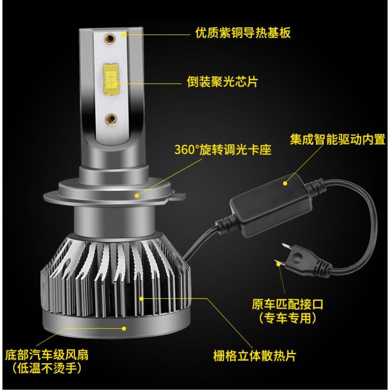 适用17款众泰Z560大灯改装led近光灯远光灯雾灯车灯强光光灯泡高亮聚光图片