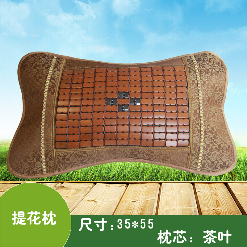 麻将凉席枕头枕片夏用竹枕麻将席配套凉枕茶香枕凉席枕套夏季
