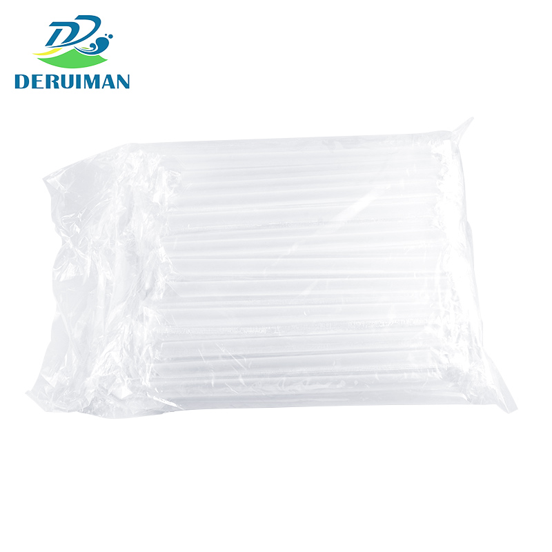 DERUIMAN一次性奶茶大口径吸管透明加粗吸管独立包装100只 100只/包