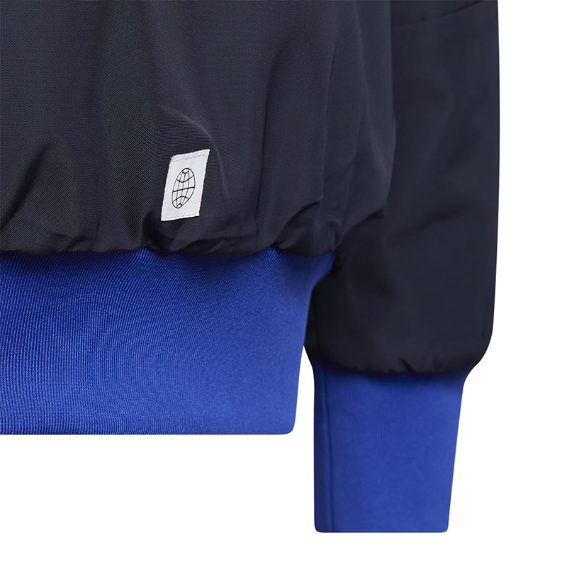 adidas 童装 Logo印花双面穿休闲运动夹克外套 男童女童 脉冲蓝 IA9302