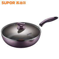 苏泊尔（SUPOR）PJ26R4 平底锅煎锅炒锅 火红点深型不粘锅 燃气灶电磁炉通用锅具 26CM