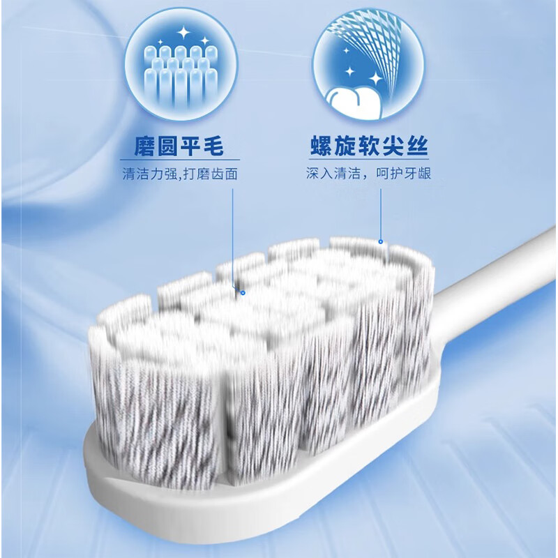 冷酸灵 宽密净白牙刷 双支装(软毛)高清大图