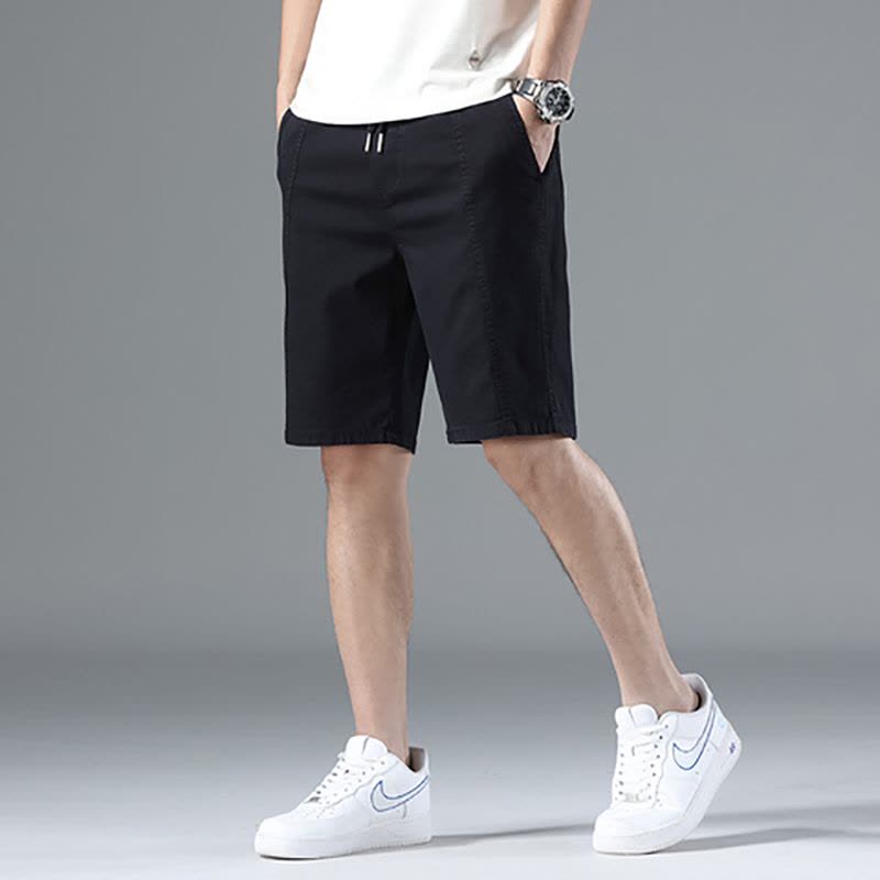 短裤男士夏季薄款棉裤宽松黑色中裤潮流外穿休闲运动五分裤潮莎丞图片