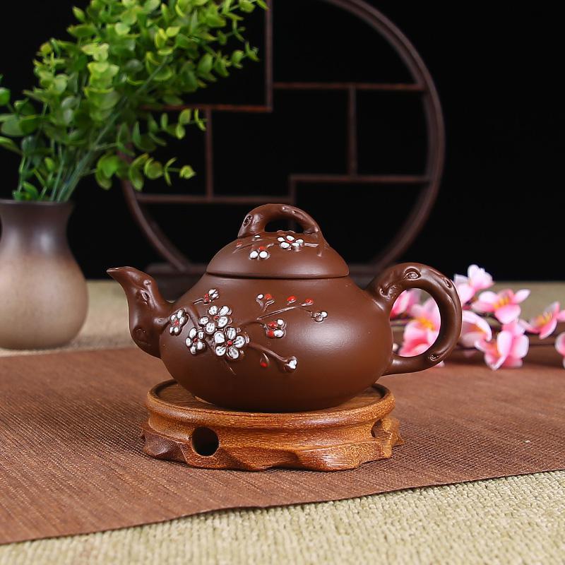 宜兴紫砂壶大容量泡茶壶手工陶瓷花茶壶单壶家用老紫泥功夫茶具参数