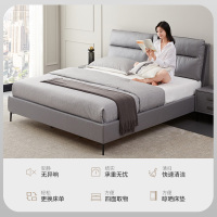 左右沙发北欧科技布床家具现代简约卧室布艺软床小户型主卧室婚床双人床组合套餐DR098