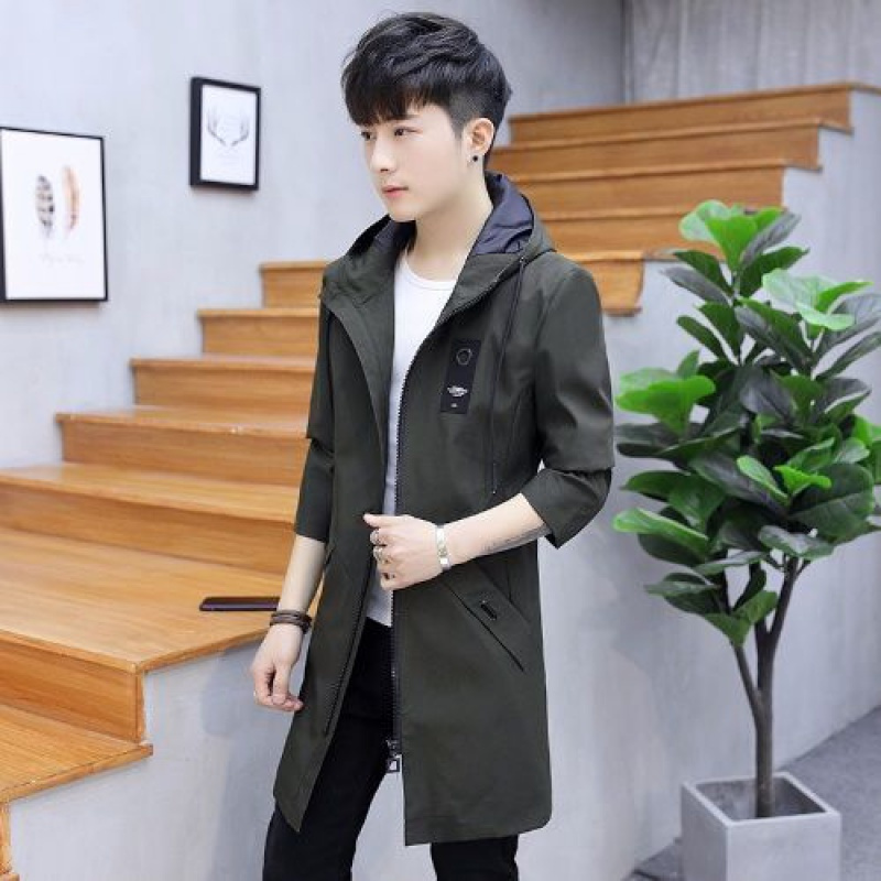 冬季棉衣男中长款连帽棉服加绒加厚保暖棉袄外套韩版厚薄外套男装莎丞