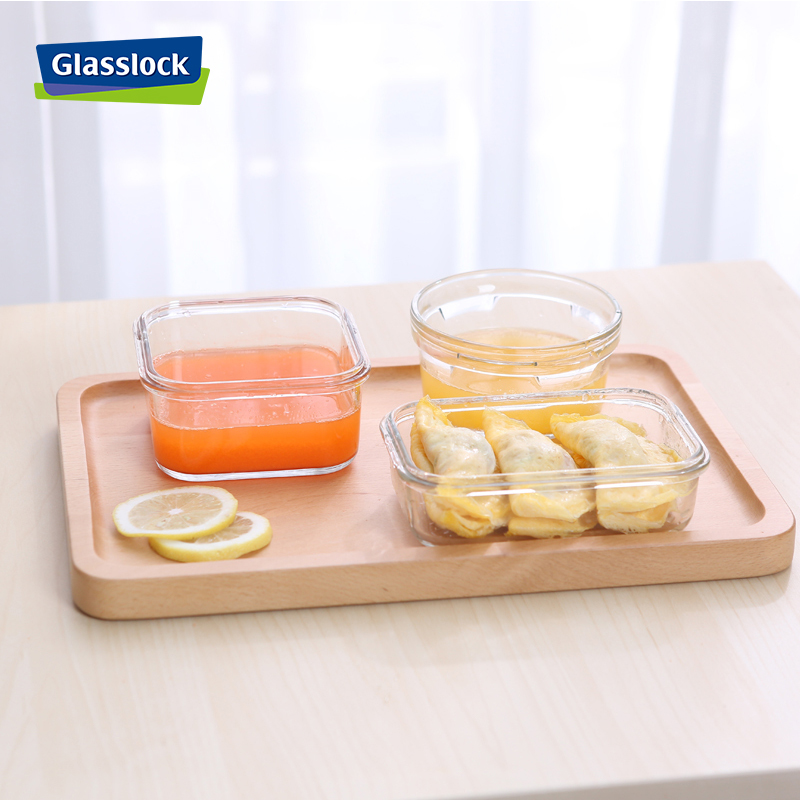 GLASSLOCK/三光云彩 钢化耐热玻璃单品保鲜盒 OCCT 耐230℃烤箱用 190ml高清大图
