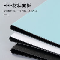 齐心EA8009 FPP竖式折页板夹会议夹 A4加厚硬文件夹 诗朗诵签约夹板 试卷资料收纳夹菜单夹
