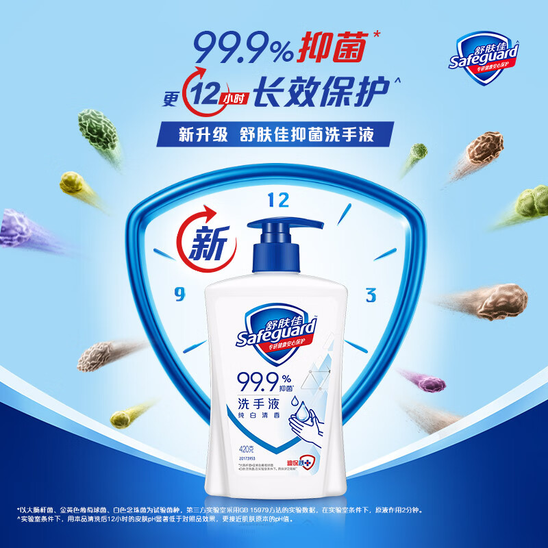 舒肤佳 健康抑菌系列洗手液纯白清香450克*2高清大图