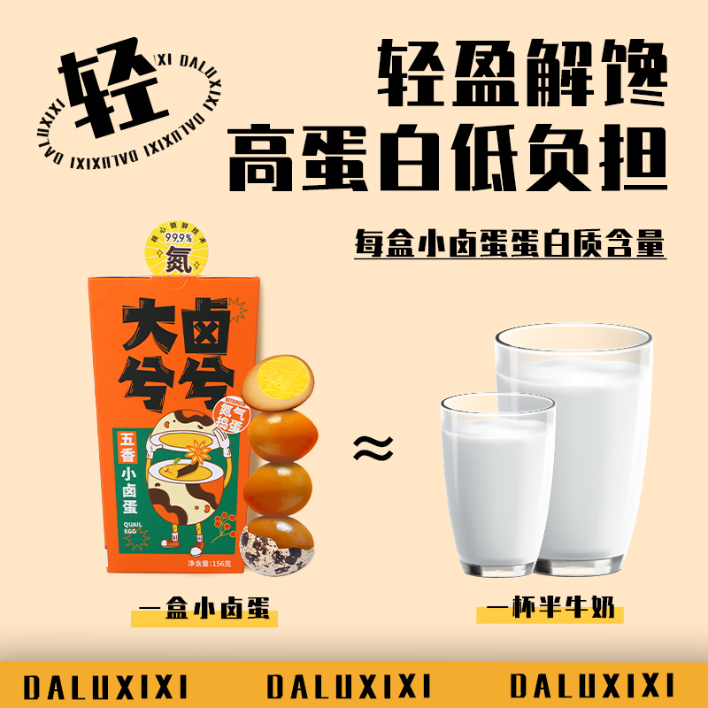 大卤兮兮五香小卤蛋零食懒人宿舍办公室夜宵充饥卤味即食鹌鹑蛋 78g/袋*2袋