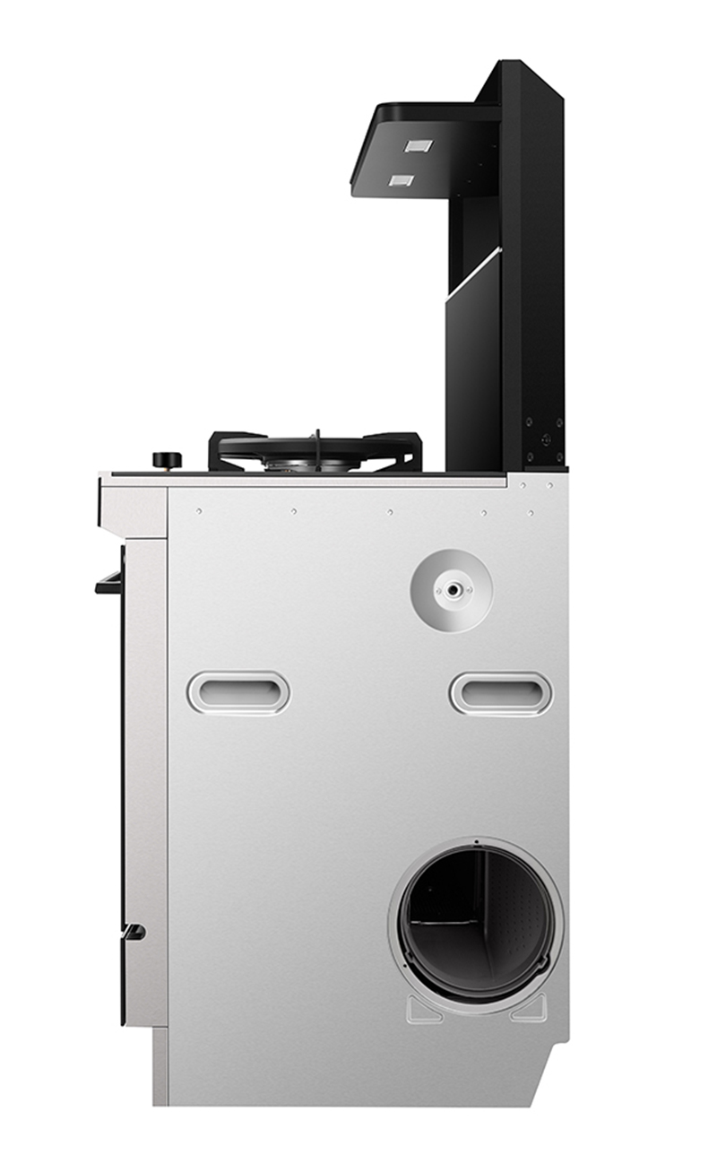 火星人(marssenger)集成灶JJZY-F73BC01R钢化玻璃台面排油烟机燃气灶蒸烤一体灶 右排烟 液化气高清大图