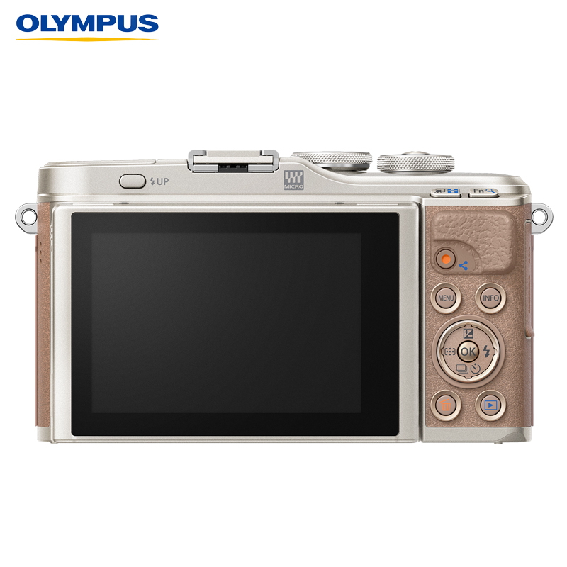 奥林巴斯(OLYMPUS) E-PL10 14-42EZ+40-150 R双镜头微单相机 防抖 4K视频 自拍美颜 棕色