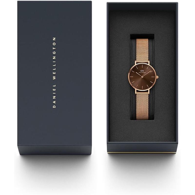 丹尼尔惠灵顿(Daniel Wellington)女士机械表时尚简约玫瑰金不锈钢防水优雅腕表