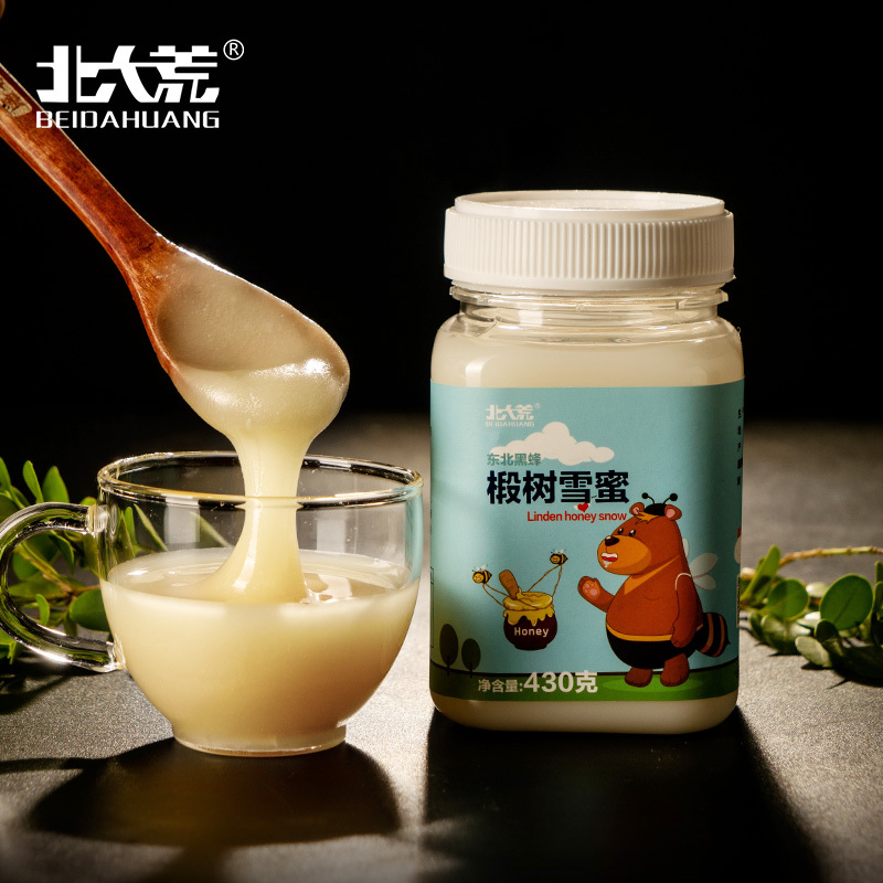 北大荒 椴树雪蜜 蜂蜂熊系列 东北黑蜂 纯蜂蜜 430g