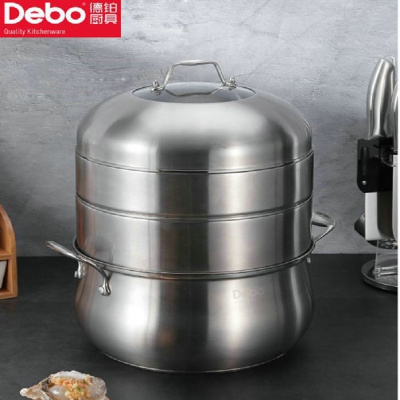 德铂(Debo)克里斯蒸锅 DEP-95不锈钢三层复合底 304不锈钢蒸锅 单个装
