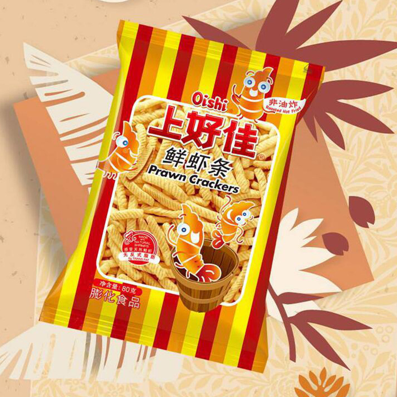 上好佳鲜虾片+鲜虾条80g组合 休闲零食批发