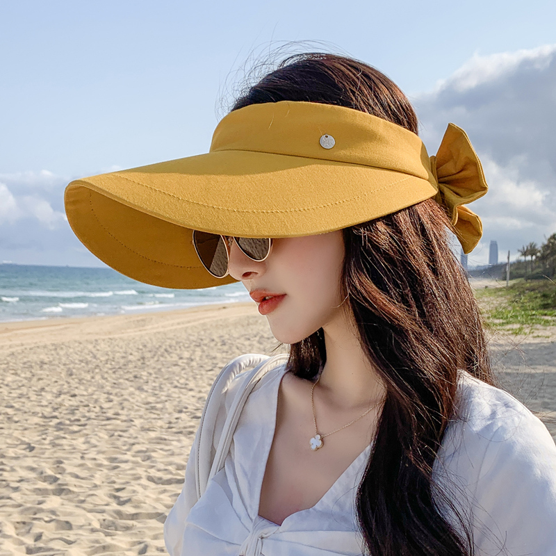盛世尼曼遮阳帽太阳帽子女士夏天出游鸭舌帽防晒遮脸空顶帽韩版百搭网