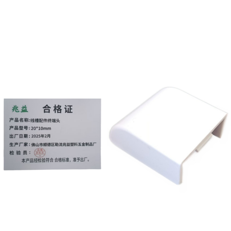 兆益 线槽配件终端头 20*10mm 个