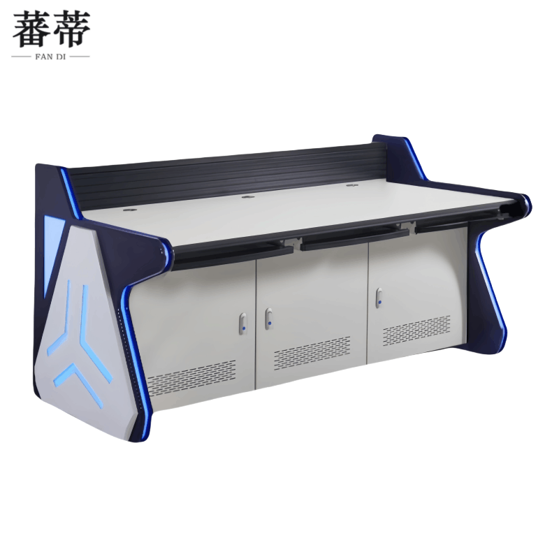 蕃蒂电脑桌三联台图片