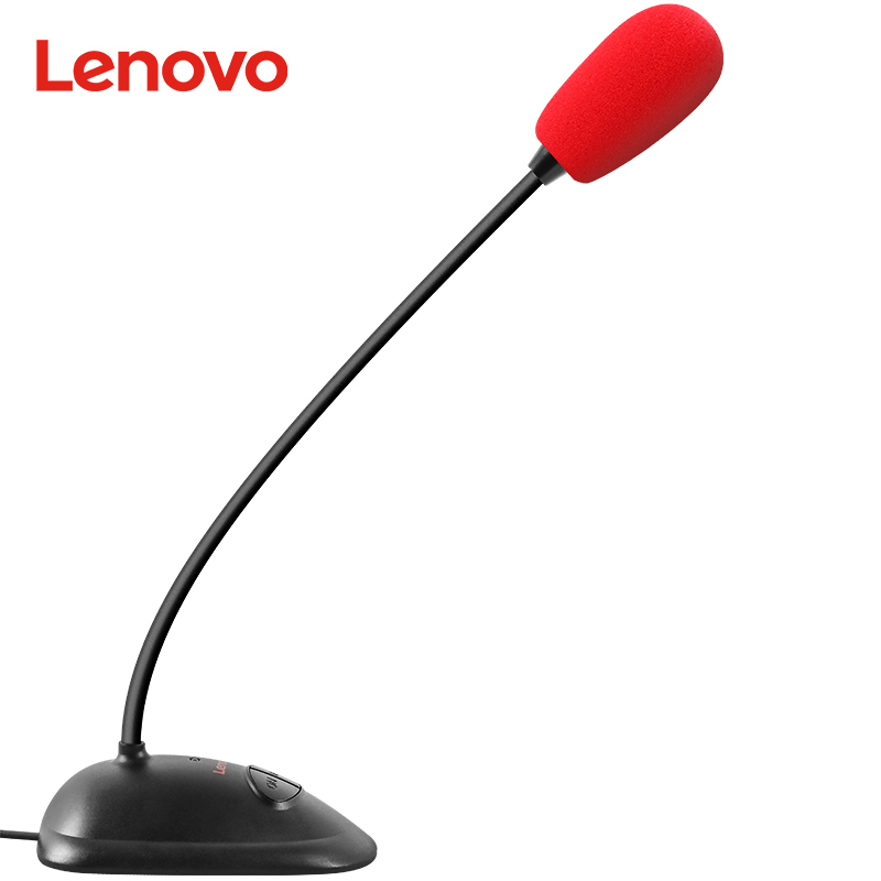 联想(Lenovo)桌面麦克风 PCM102U黑色 USB接口即插即用免驱动连接高清降噪录音话筒 笔记本台式机电脑通用