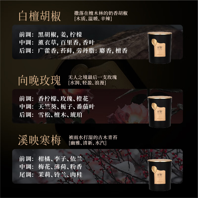 宋朝雅奢系列香薰蜡烛白檀胡椒130g高清大图