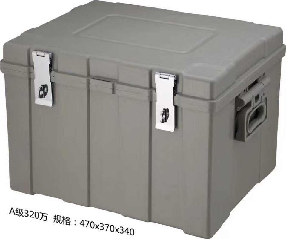 唯都 银行箱320万塑钢运钞箱调款箱现金箱收纳箱 320万(470x370x340)