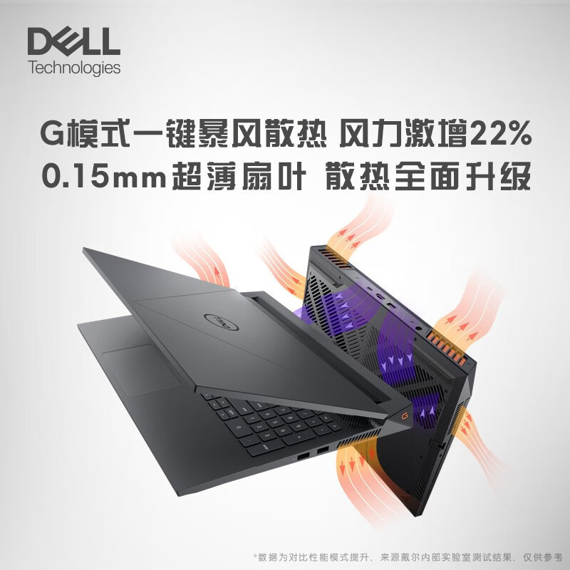 戴尔(DELL)游匣G15-5530-3746B 15.6英寸游戏本 笔记本电脑 定制(i7-13650HX 32G 2TB RTX4060 8G 165Hz 外星人散热)黑