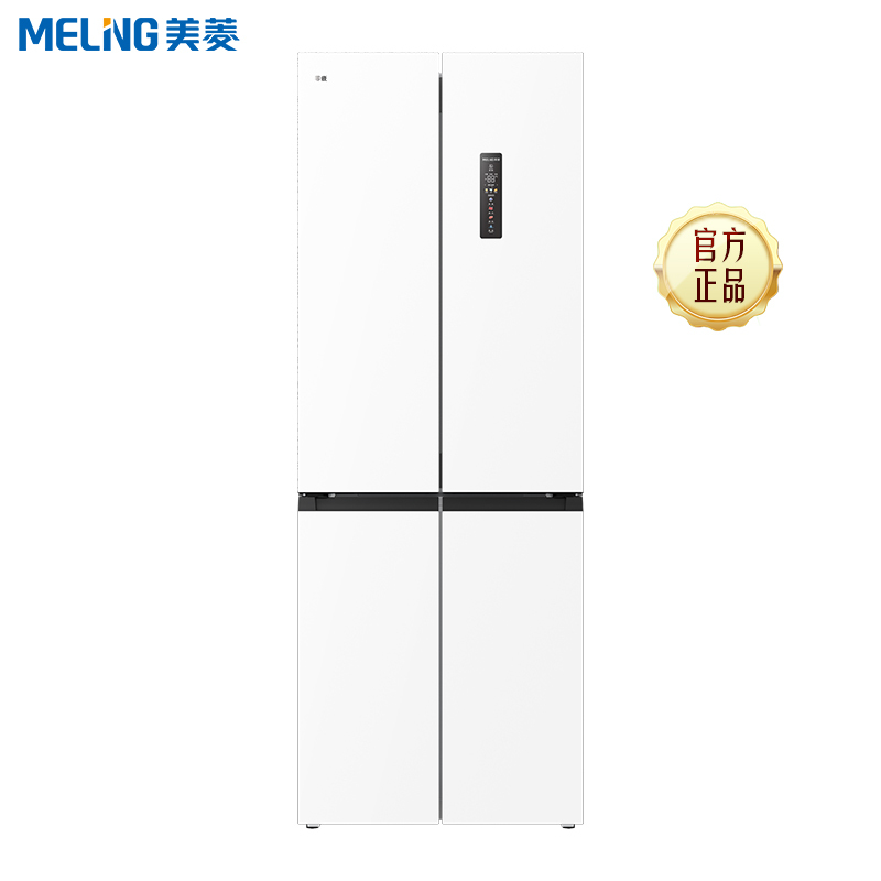 无忧嵌美菱417升超薄零嵌入式十字对开门冰箱 70CM超窄机身一级能效家用大容量电冰箱换新自营BCD-417WP9CZX