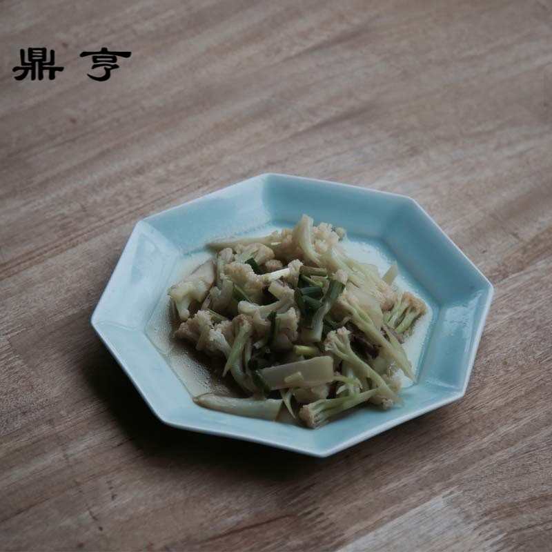鼎亨原创景德镇高温陶瓷餐具中式创意餐盘平盘手工异形菜盘子果盘