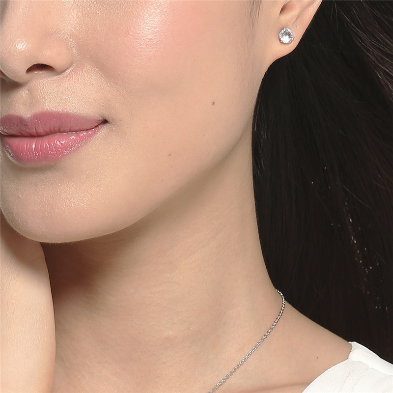 SWAROVSKI 施华洛世奇 SOLITAIRE质感优雅耳环女士人造仿水晶耳钉耳饰女1800046 礼物女轻奢饰品