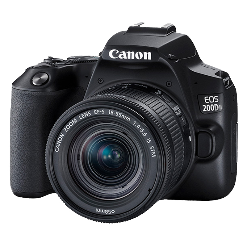 佳能(Canon)EOS 200D II数码单反相机 18-55 STM单镜头套装 2410万像素 200D二代 海外版高清大图