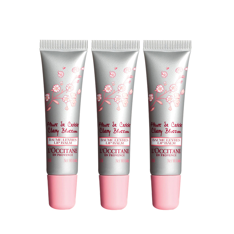 欧舒丹(L’OCCITANE) 甜蜜樱花润唇膏12ml*3个一组 滋润 保湿修护