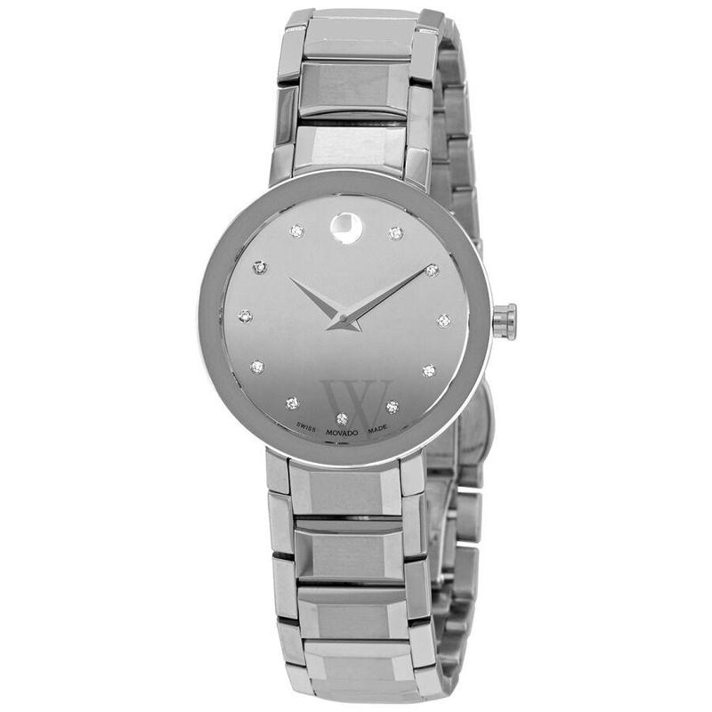 摩凡陀Movado 瑞士手表 新款Stainless 时尚休闲百搭 极简 钢带石英表女表MV0607548 MV0607548