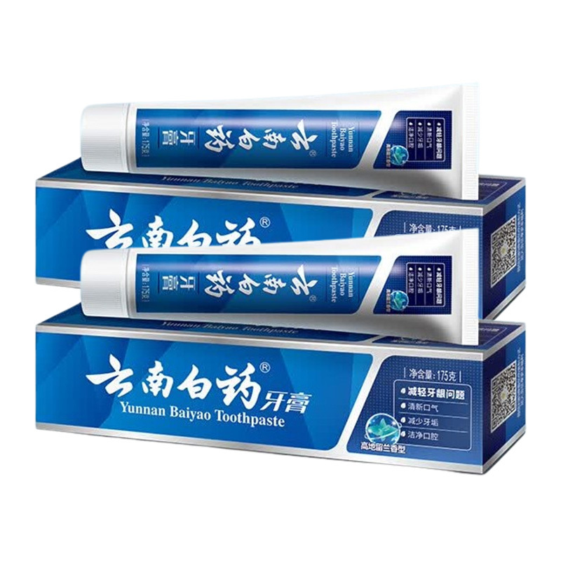 云南白药牙膏馨香饱满高地留兰175g*2支(包装随机)
